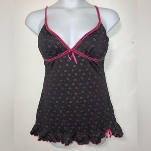 Black & Pink Native Intimates Size 9 Chemise Underwire Bra